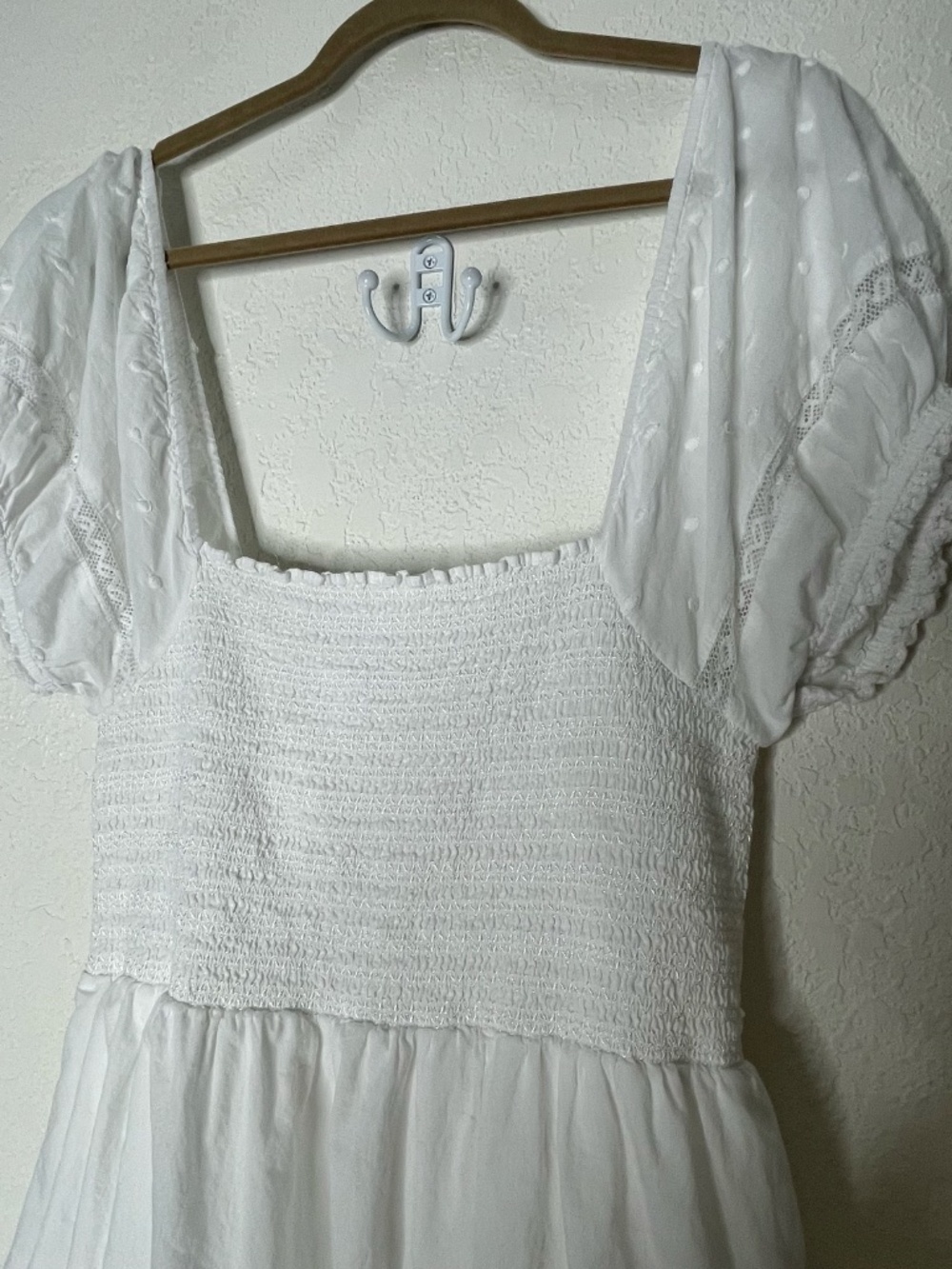 LOVESHACKFANCY Tiered Maxi Dress Laced Size M White Cottagecore Prairie Cotton - Picture 7 of 15